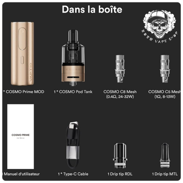 VAPTIO Cosmo Prime Tank 510轉接霧化器