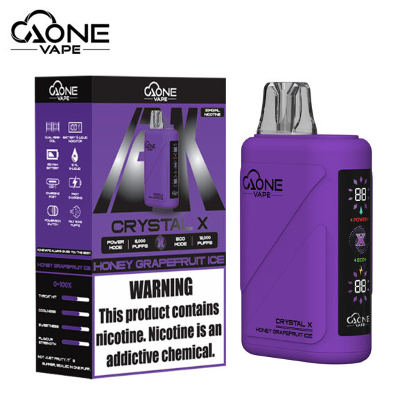 0fc972491302c1c7e05e7e8f29383502 AONE Crystal X 水晶 2 代|12000 口大容量一次性電子煙 內部升級版
